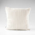 natural and white stripped cushion in a soft ribbed material