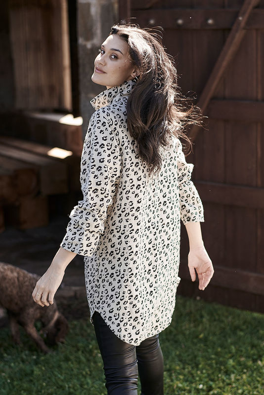 Essential linen shirt - leopard 