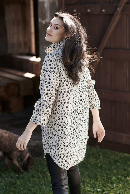 Essential linen shirt - leopard 
