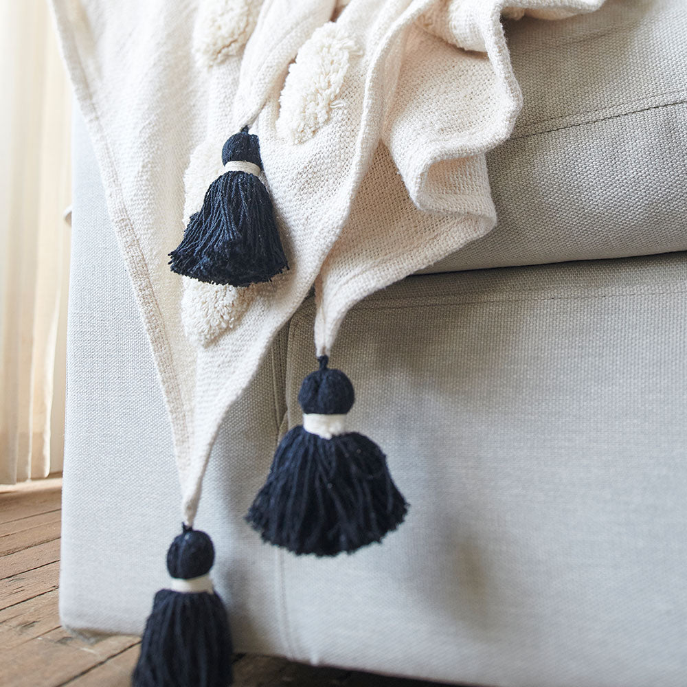 Fleur de fleur hand woven throw 