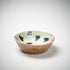 wooden deep bowl in sea mist and navy gidget print 