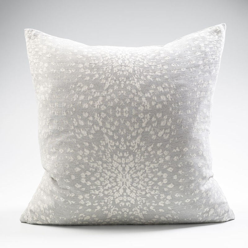Glacier reversible cushion, silver grey, cotton/cashmere - 60x60cm 