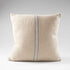 hand woven cushion in natural with a simple stripe feature in the middle