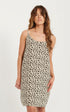 Eadie Lifestyle leopard Linen Slip Dress on model