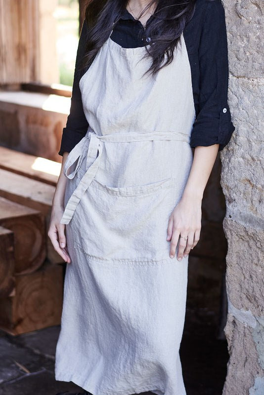 Linen apron - natural 