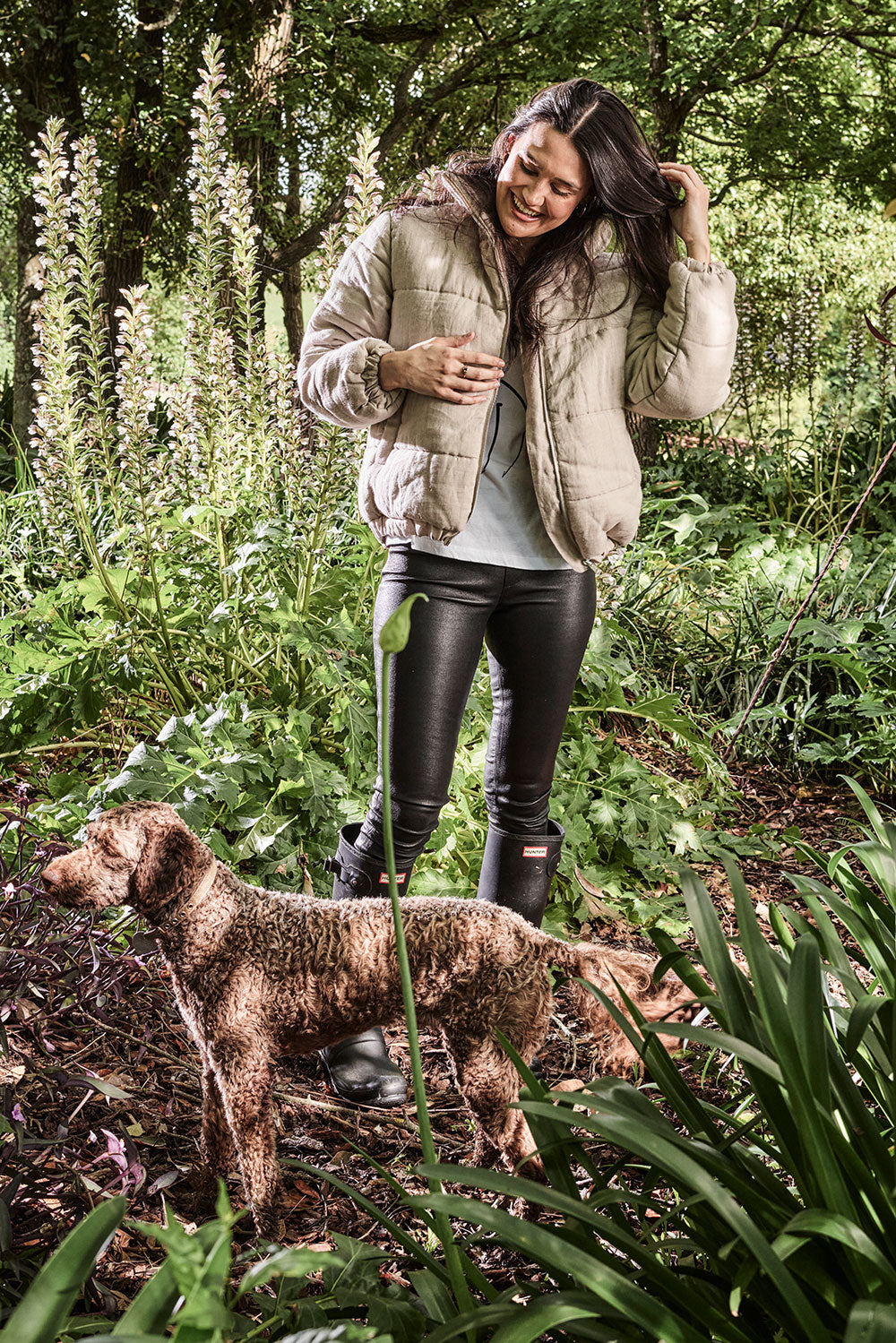 Linen bomber jacket - natural