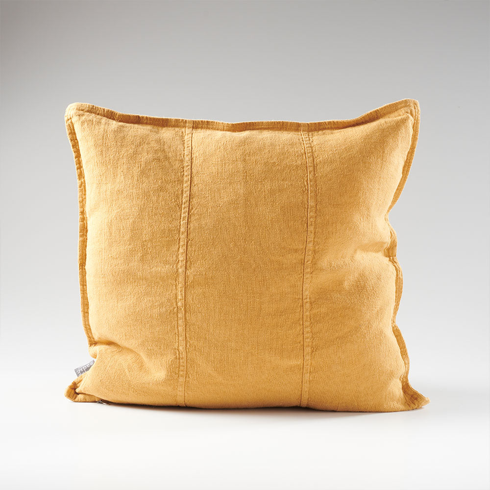 Eadie Lifestyle Luca Linen cushion in turmeric
