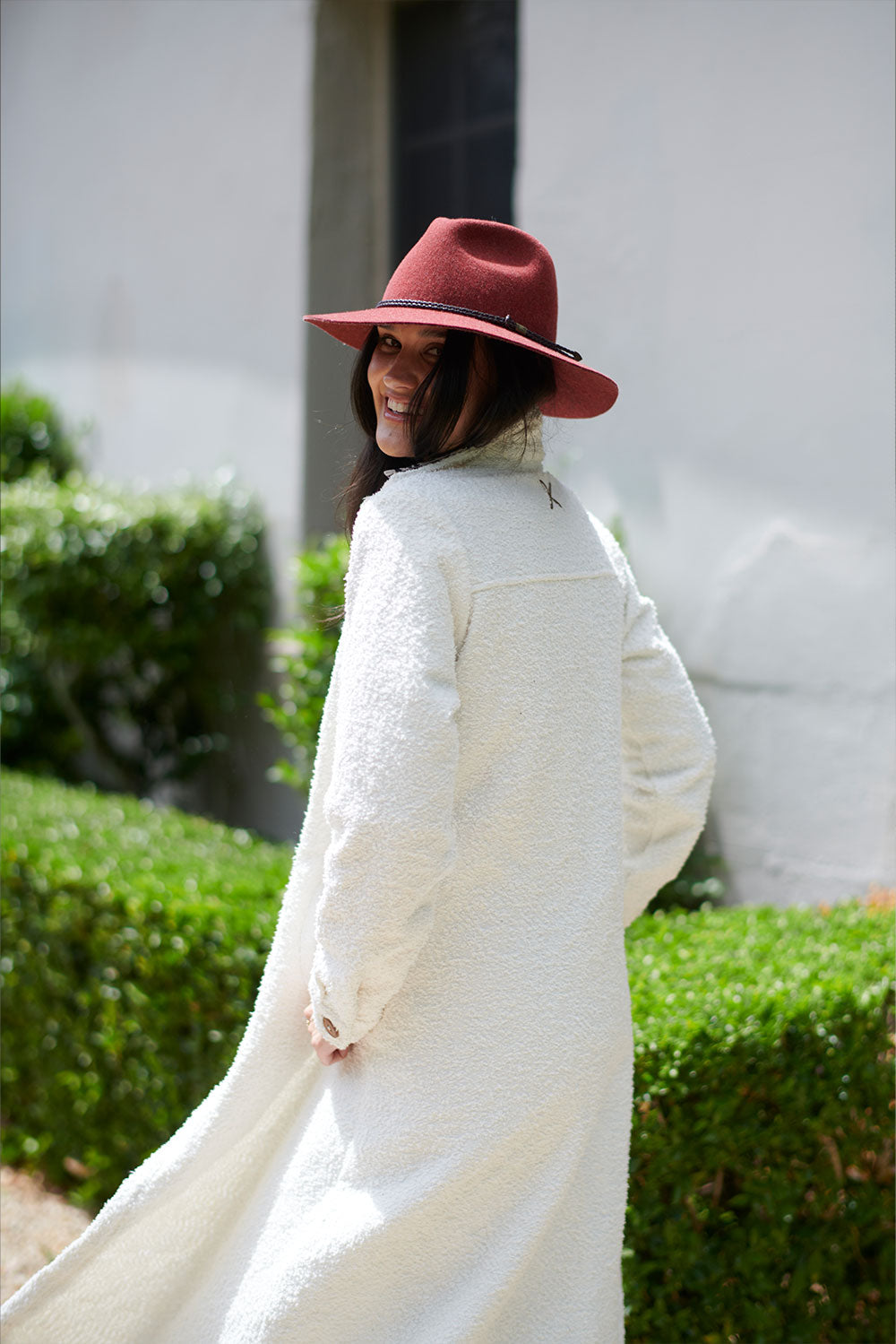 The Maestro boucle Coat - Winter White