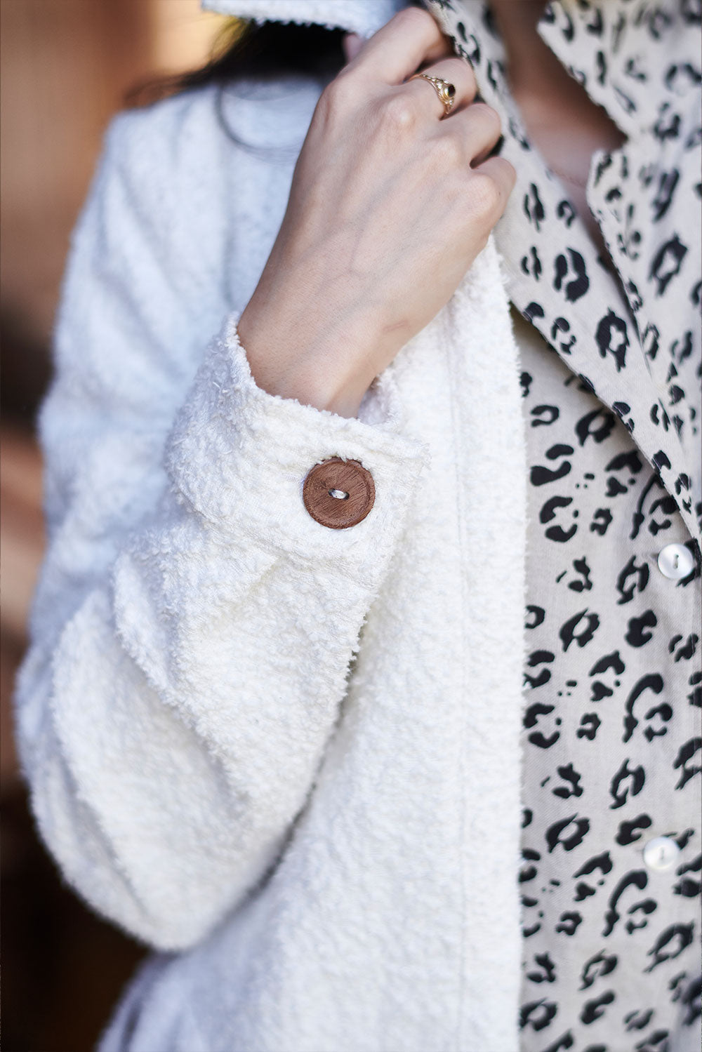 The Maestro boucle Coat - Winter White