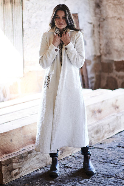 The Maestro boucle Coat - Winter White