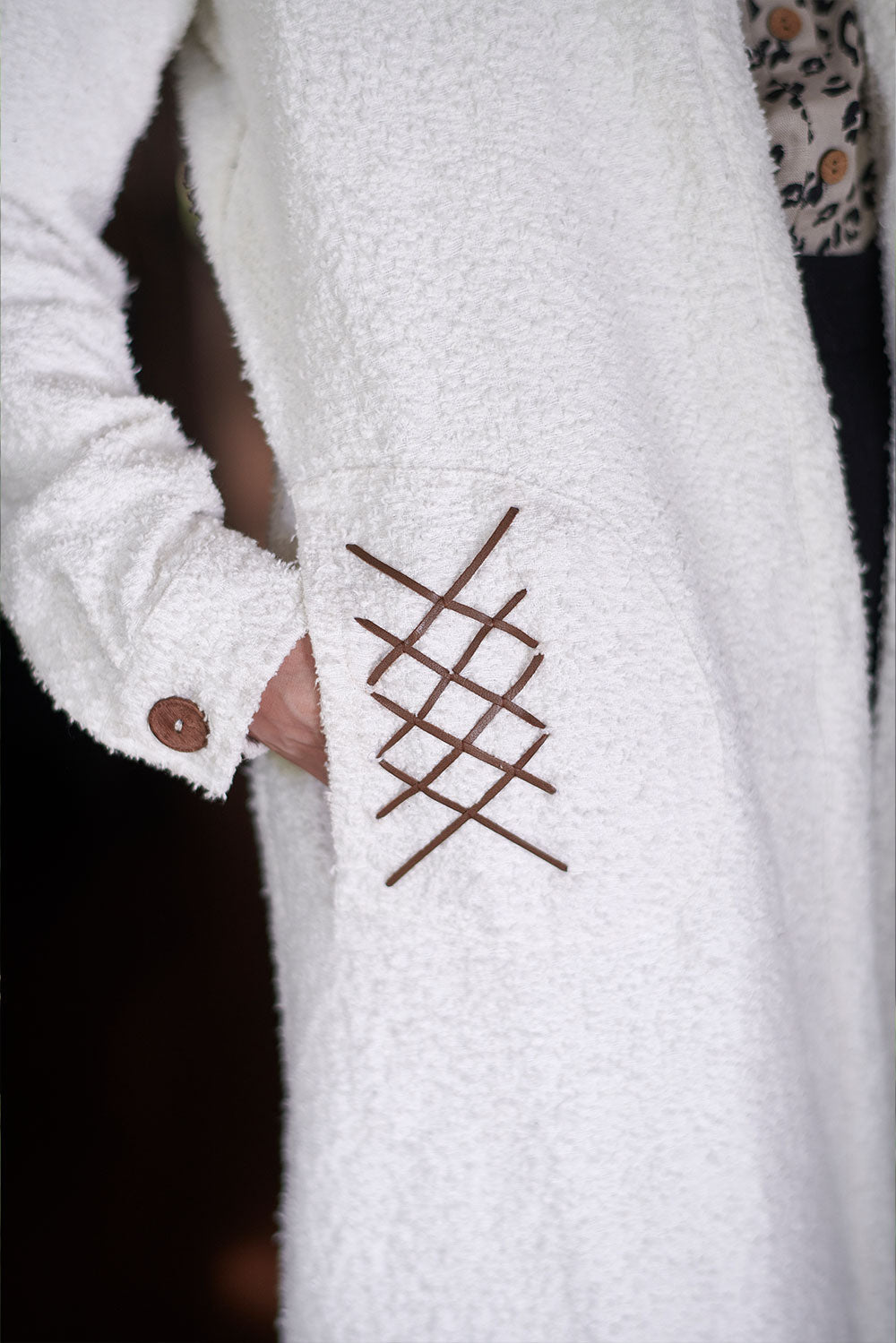 The Maestro boucle Coat - Winter White