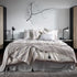 Ordonne Reversible Duvet set inc Pillowcases - Silver Grey/White