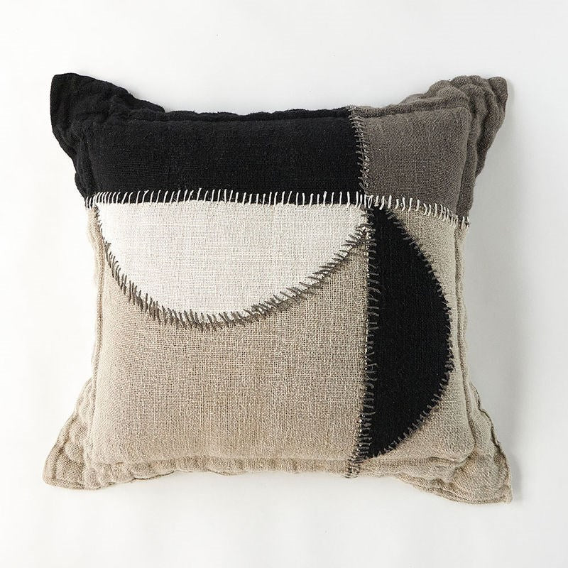 Perfecto Handwoven Linen Floor Cushion with Flange - 80x80cm