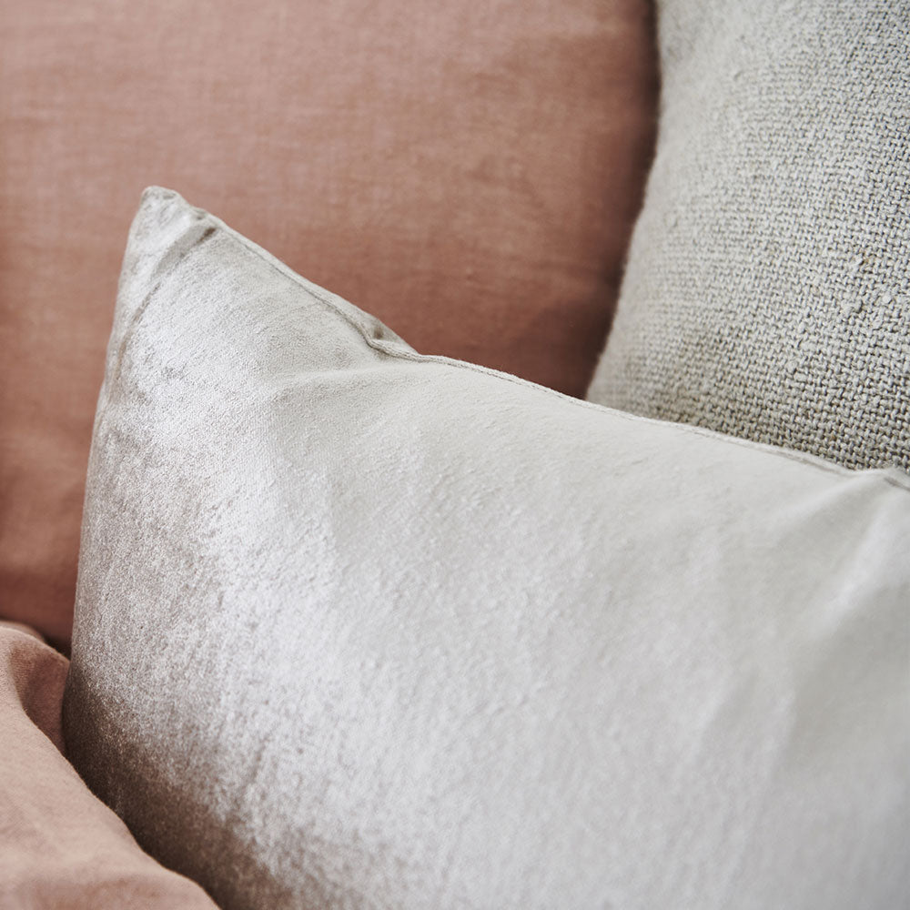 Precious Velvet Cushion in soft gold with 100% feather filled insert