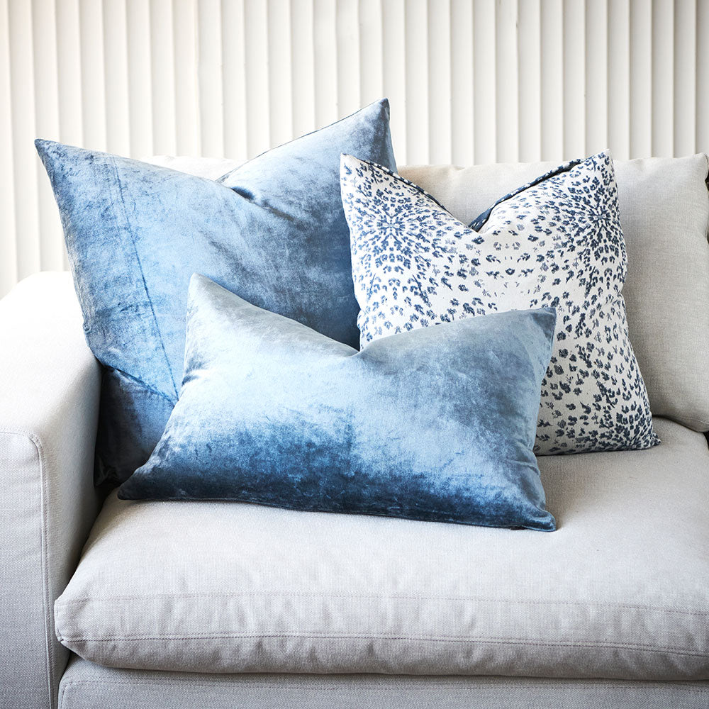 Precious Velvet Cushion - Sapphire