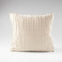 ribbed soft blend of linen and cotton cushion in a natural colour with piping feature