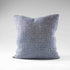 reversible diamond pattern linen cushion in a navy blue