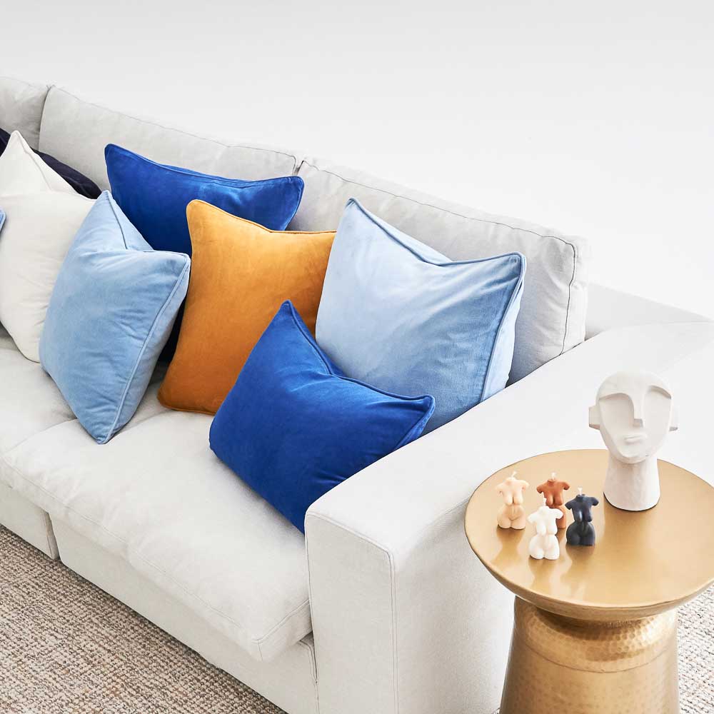 Lynette Velvet Cushion - Mustard