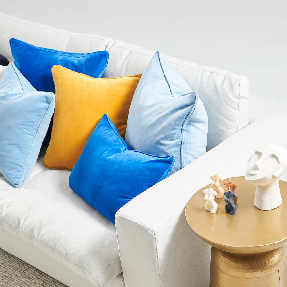 Lynette Velvet Cushion - Mustard