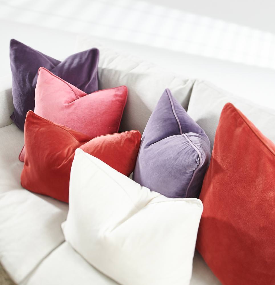 Lynette Velvet Cushion - White