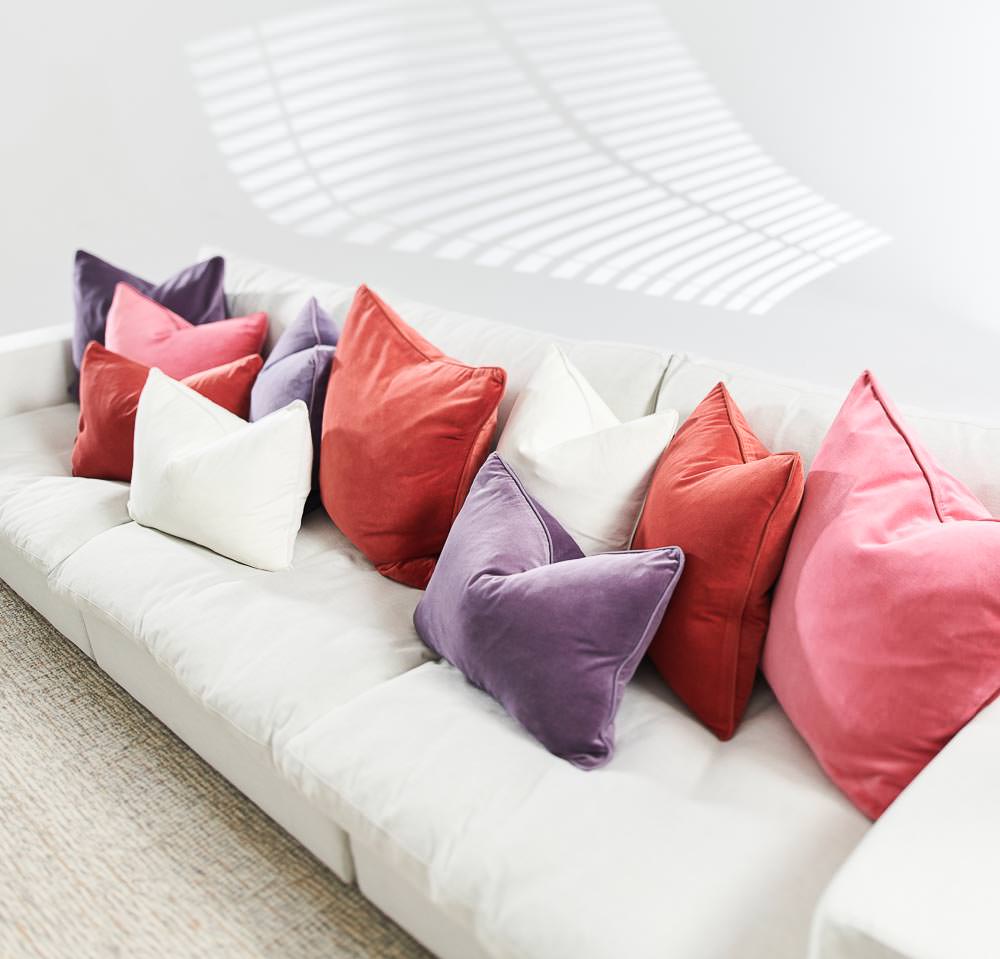 Lynette Velvet Cushion - White