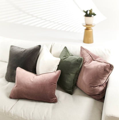 Lynette Velvet Cushion - Coal