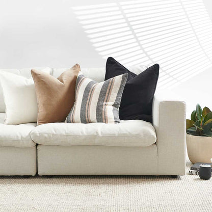 Lynette Velvet Cushion - Natural