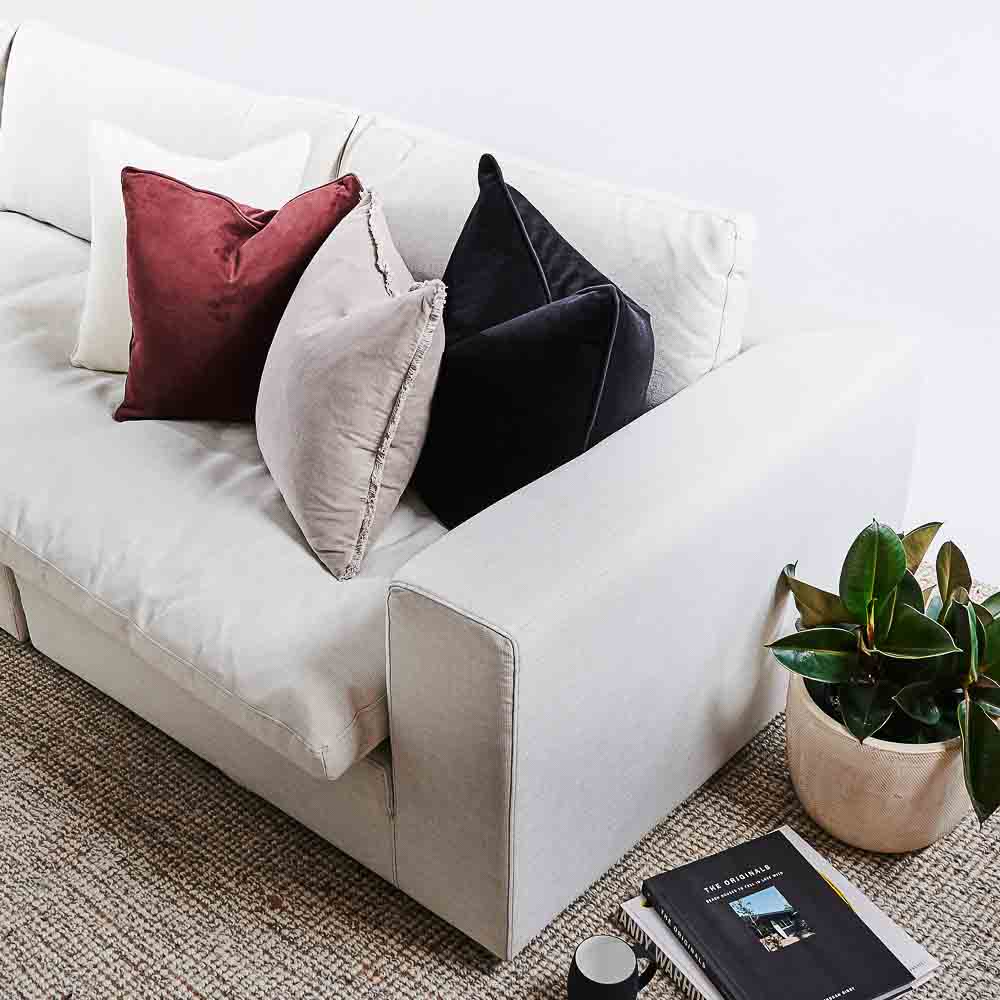 Lynette Velvet Cushion - Black