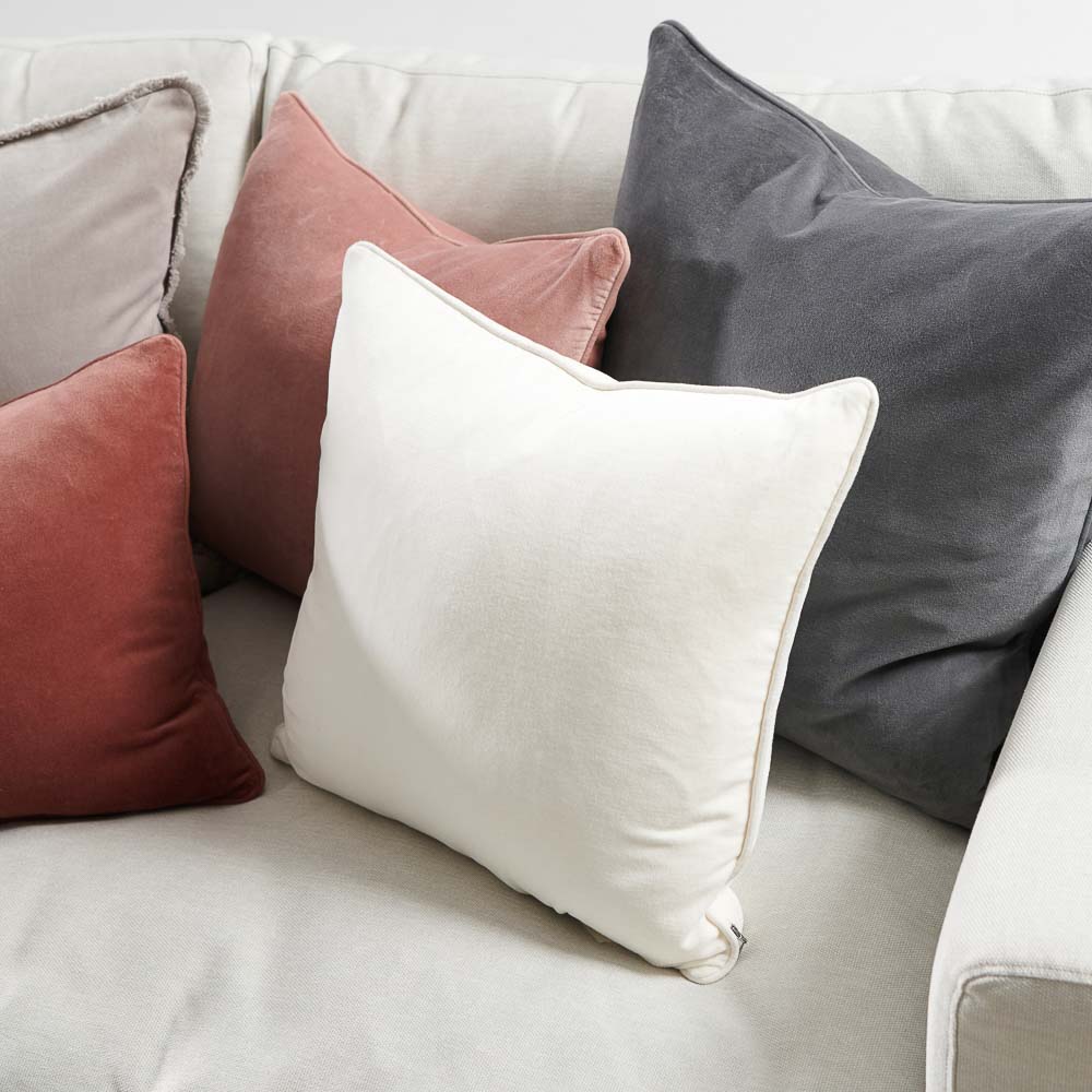 Lynette Velvet Cushion - Slate