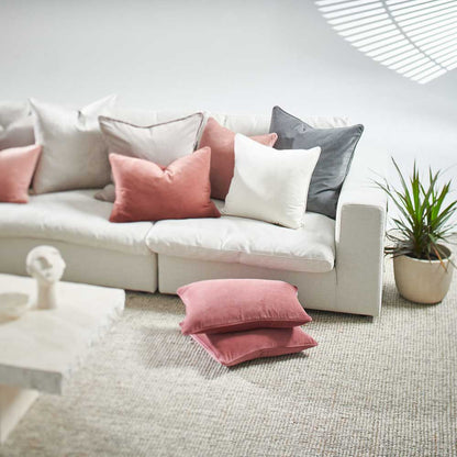 Lynette Velvet Cushion - Silver Grey