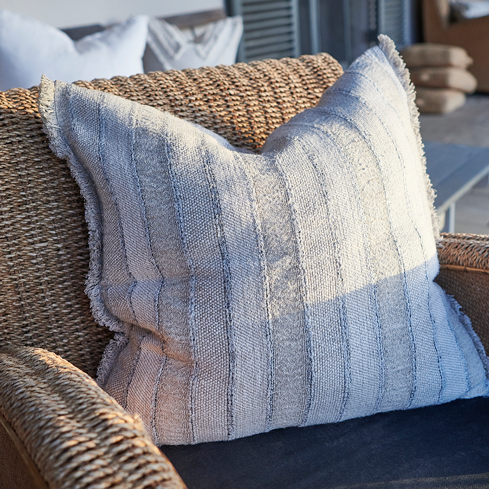 Tracks Linen Cushion