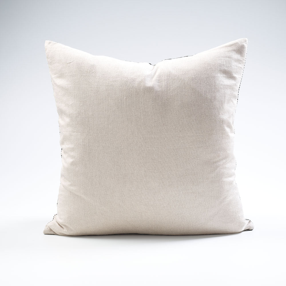 Vigare Linen Cushion - Black/Natural - 50x50cm