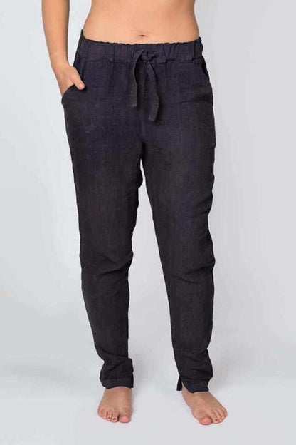 Dark Slate Gray The Linen Lounge Pants - Black Black / S/M,Black / M/L,Black / XL