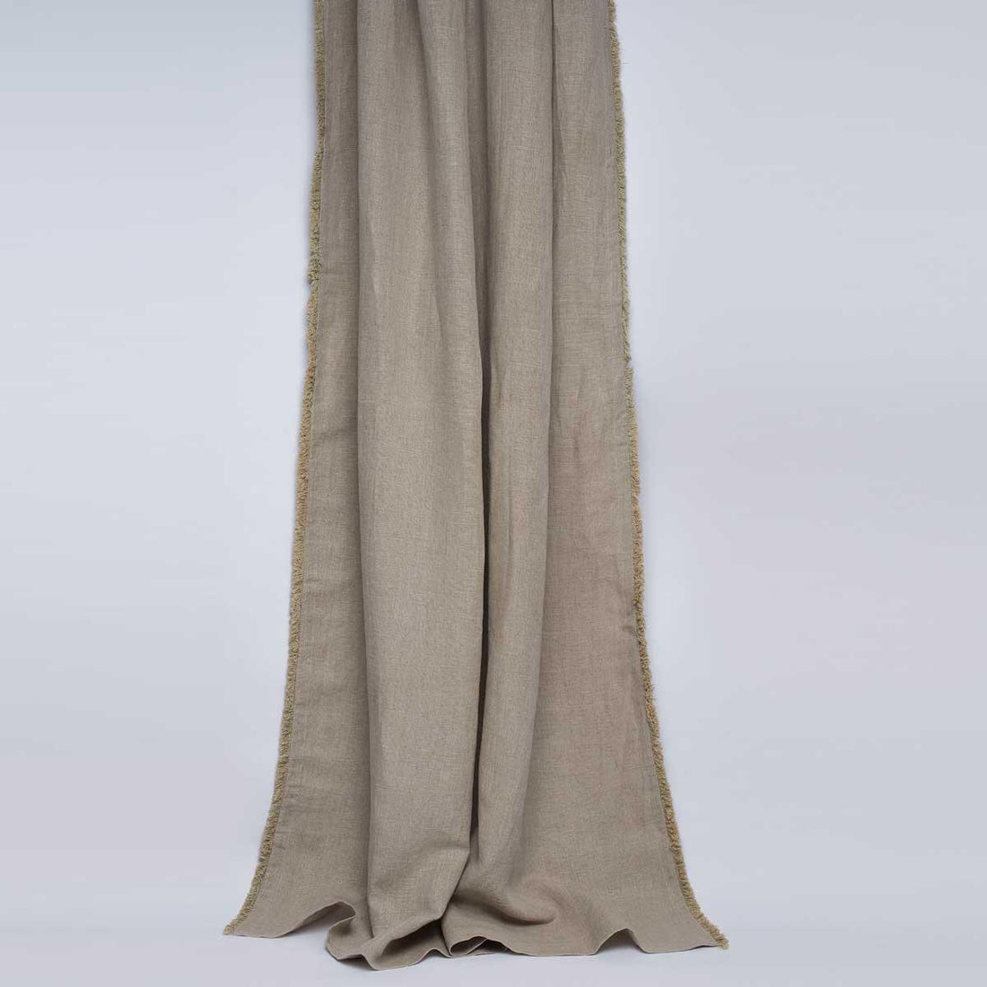 Rosy Brown Luca Boho Linen Curtain - Natural Natural / Rectangle: 140x260cm