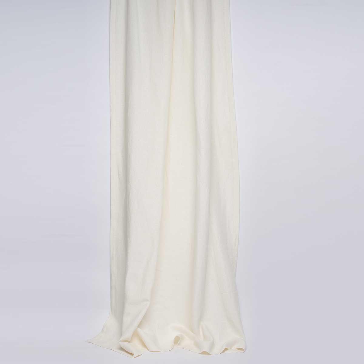 Light Gray Luca Linen Curtain - White White / Rectangle: 140x260cm