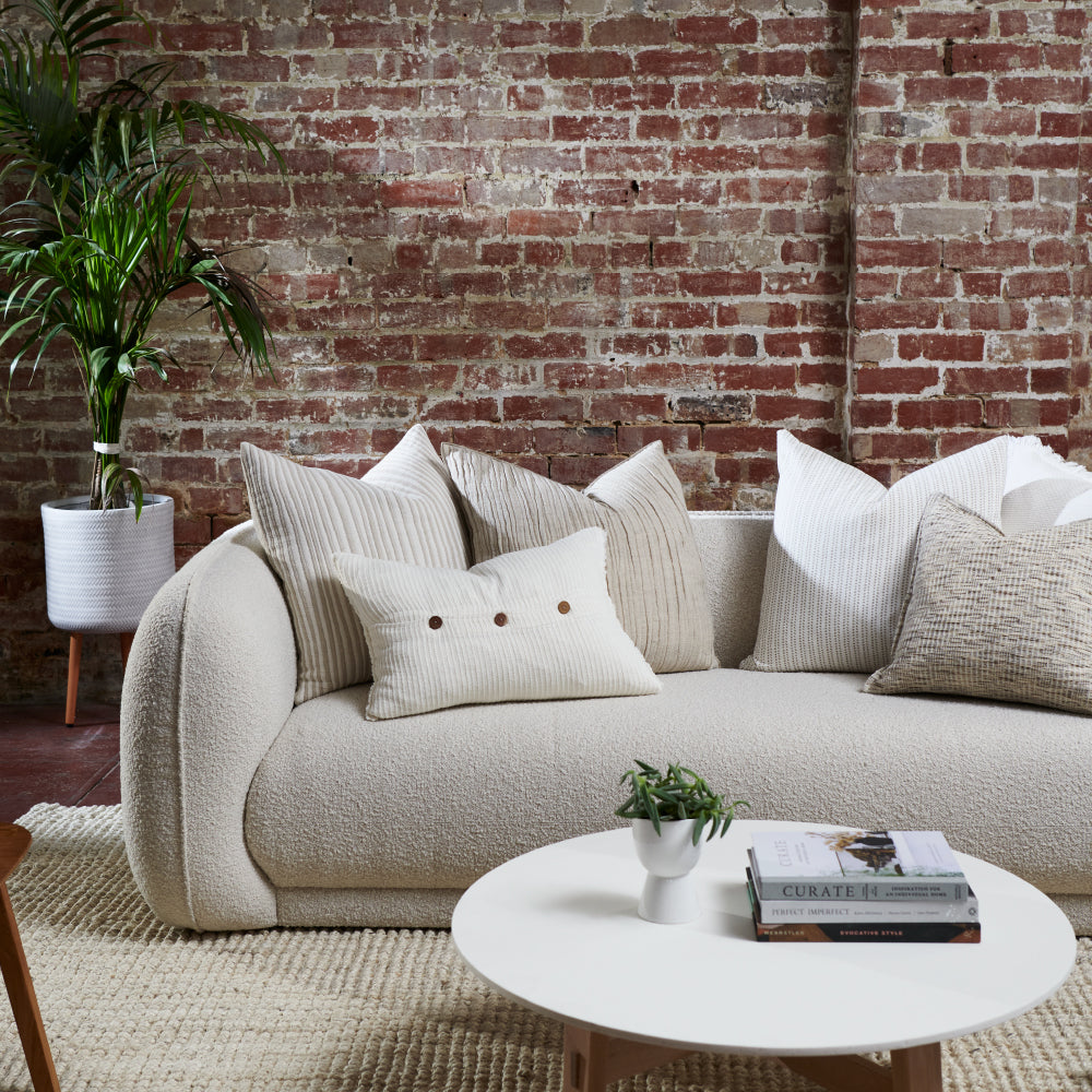 Rafflad Linen Cushion - Ivory