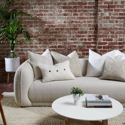 Rafflad Linen Cushion - Ivory