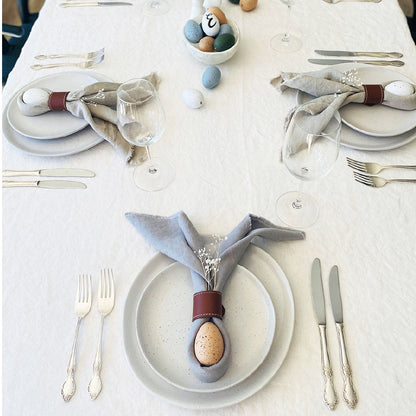 Soft Leather Napkin Rings (Set of Four)