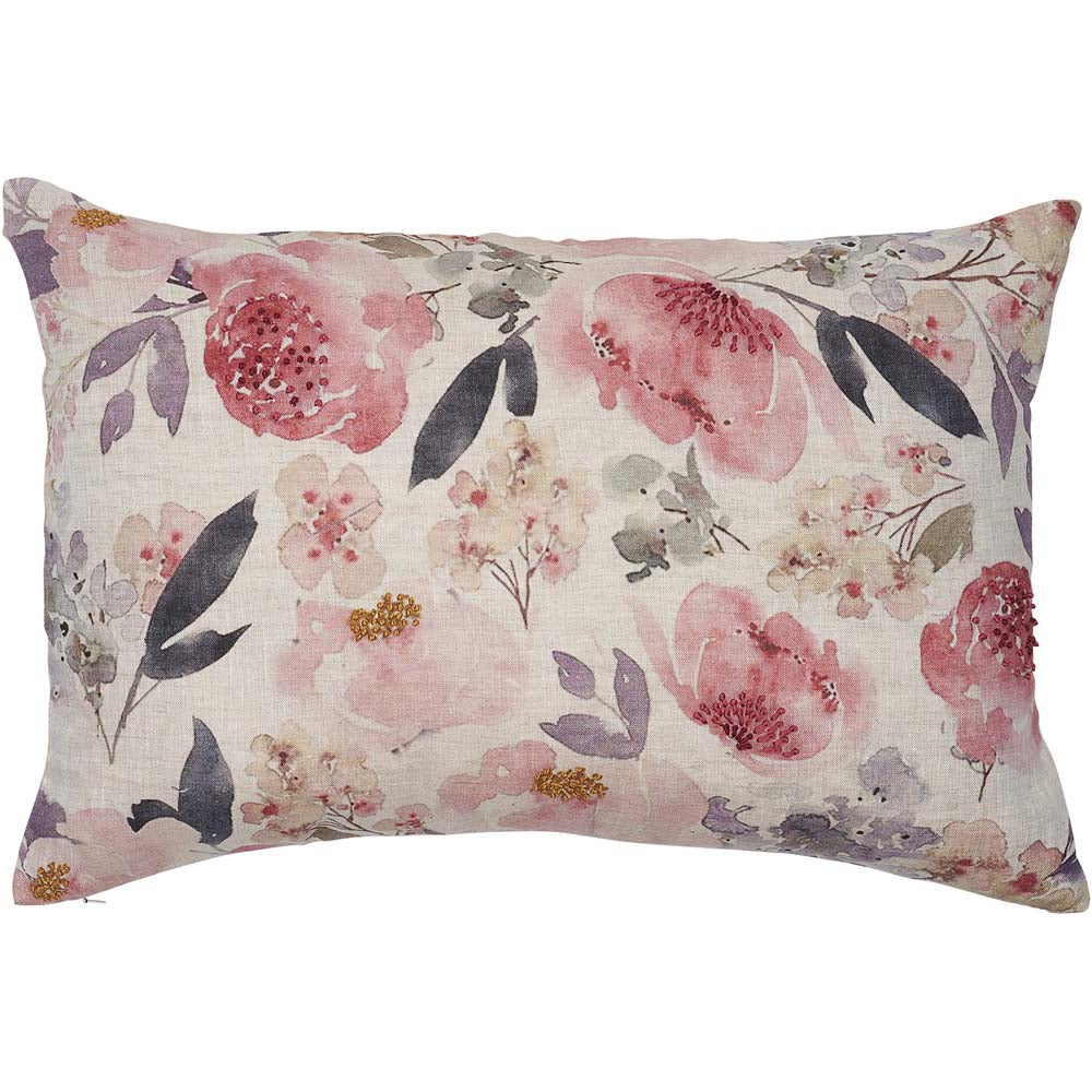 Posy Linen Floral Cushion
