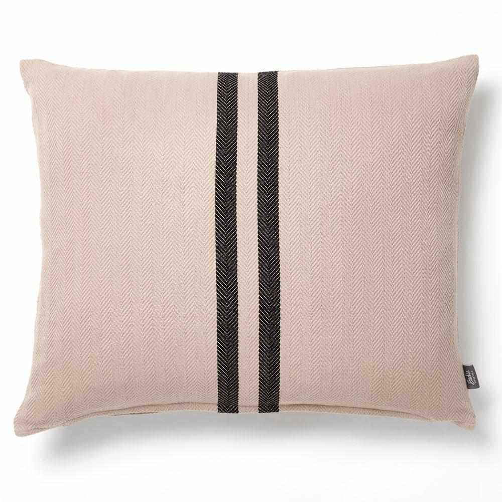 Gray Simpatico Cushion - Natural/Black Natural/Black / Rectangle: 50x60cm